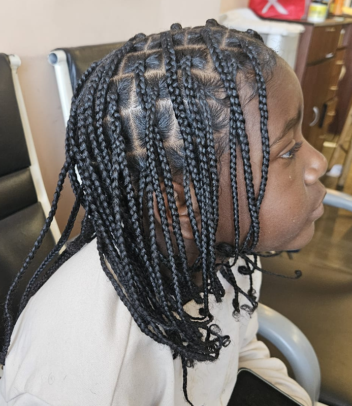 Natural Hair Box Braids